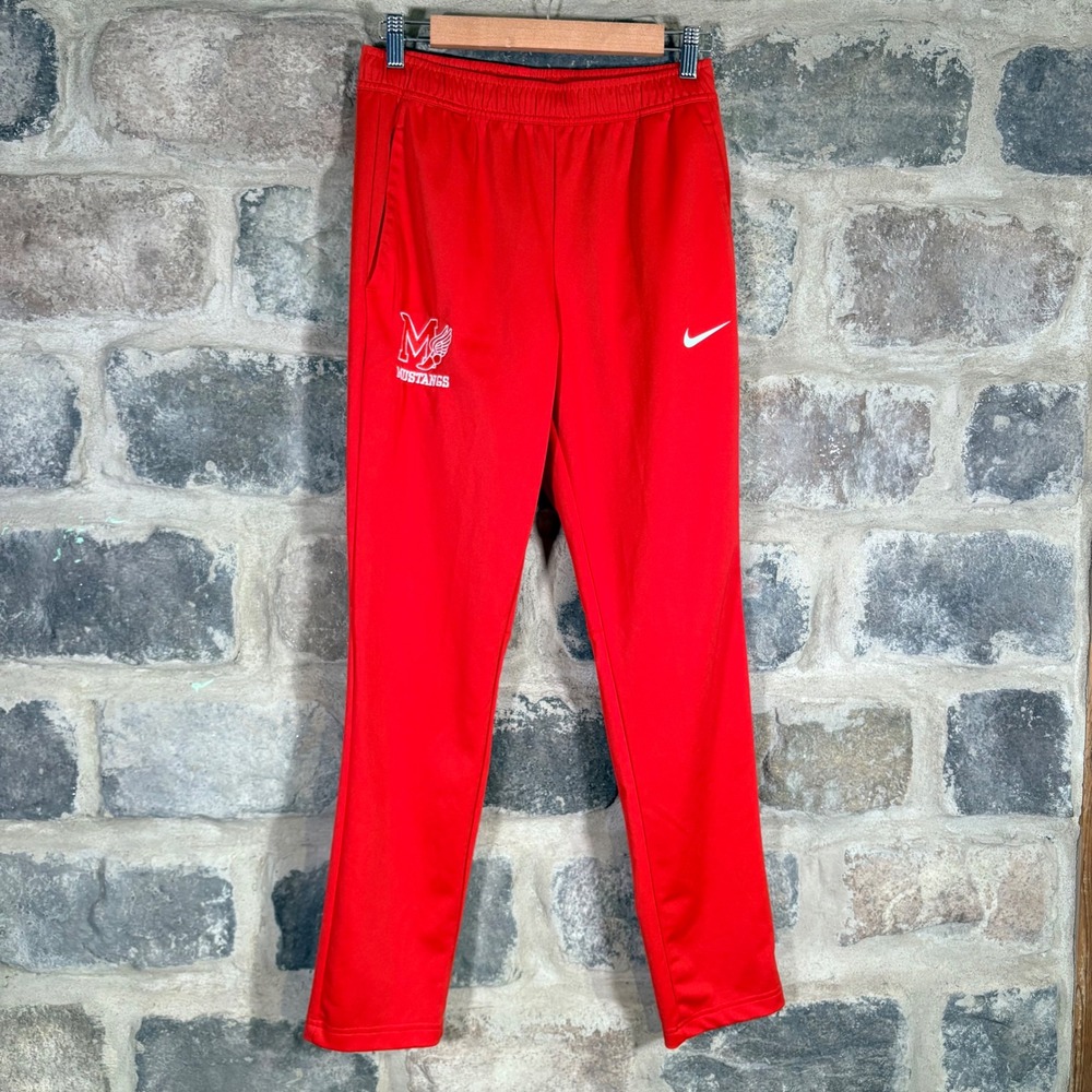 Nike Dri Fit Munster Mustangs Red Track Pants Gym‎ Athletic Joggers Women's S